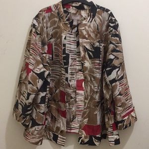 Chico’s printed light jacket (sz 3-XL sz 16)